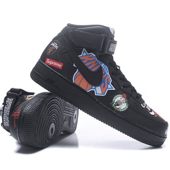 ?ICONIC? Nike Air Force 1 Mid Supreme NBA Black main image 6